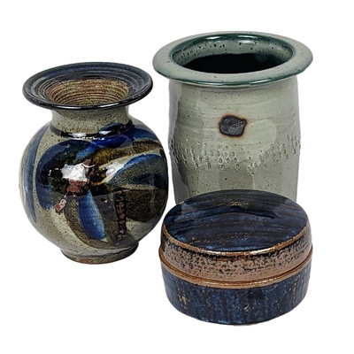 Beautifully Glazed Vintage Pottery - Signed Mel Jacobson, Warren Westerberg, Brown