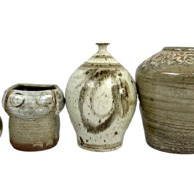 Carl Erickson, Mark Carlson, Schumacher & 1Other Signed Studio Pottery Vessels
