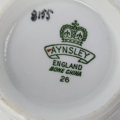 12 Tea Sets - Aynsley Devon Green 8187 China