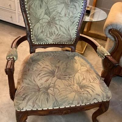 $54 upholstered nail and wood 40â€H 31â€W 24â€ seat depth