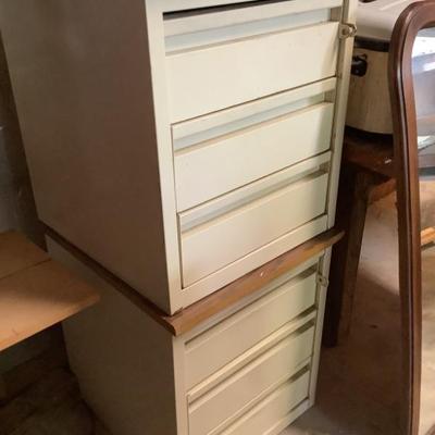 $26 each metal cabinets with vinyl top 23â€H 22â€ x 20â€