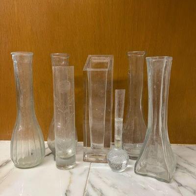 CTD074- Various Vintage Glass Vases 