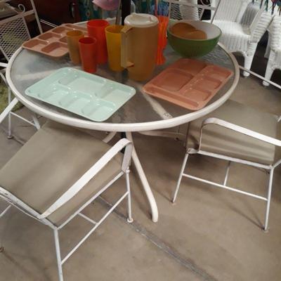 Vintage Metal Patio Chairs 