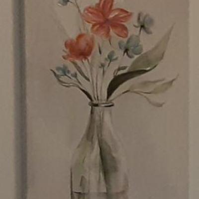 floral painting on canvas
