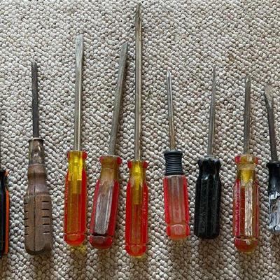 assortment of screwdrivers