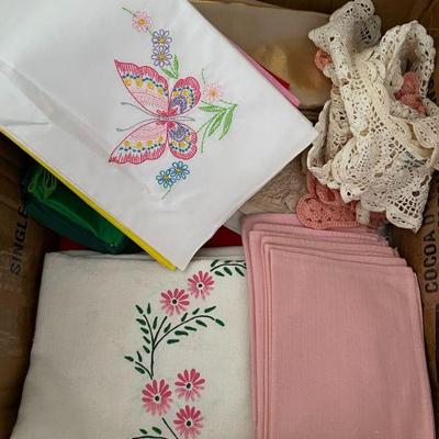 assorment of linens