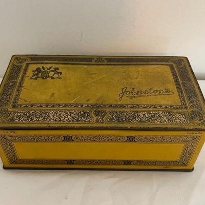 vintage Johnston's chocolate tin