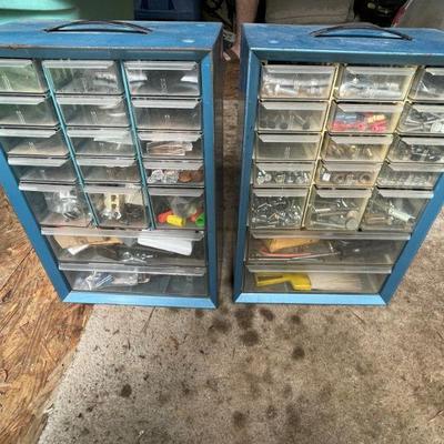 metal storage w/contents