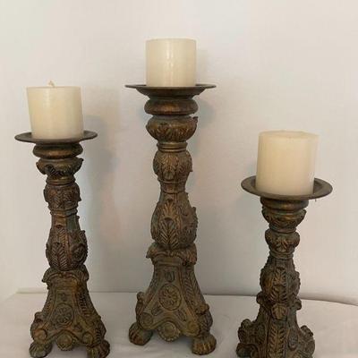 set of 3 - heavy candles