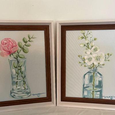 framed flower of the month painting June-july