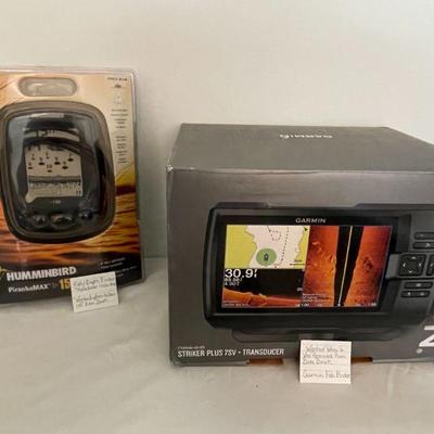 Garmen fish finder and Hummingbird depth finder