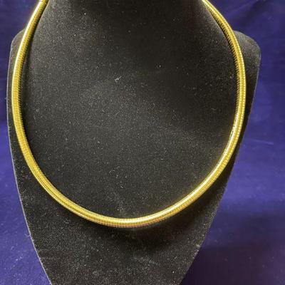 gold plated rope necklace