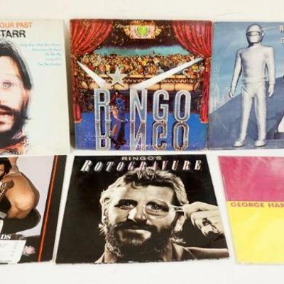 1026	LOT OF RINGO STARR VINYL ALBUMS INCLUDES BLAST FROM YOUR PAST, GOODNIGHT VIENNA, SELF TITLED, RINGO THE 4TH W/PROMO STAMP & STICKER...