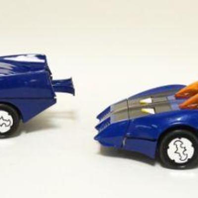 1170	TWO 1984 DC COMICS KENNER BATMOBILES, SOME WEAR TO PLASTIC. APP. 14 3/4 IN L 

