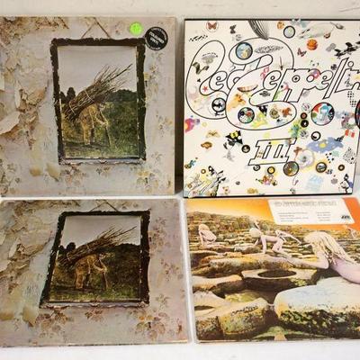 1032	4 LED ZEPPLIN VINYL ALBUMS INCLUDES 2 UNTILTED, ONE IS COLOR VINYL, ZEPPLIN III & HOUSES OF THE HOLY
