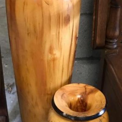 tall hand carved vase $65
small vase $45