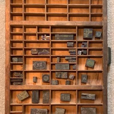 Type drawer with New Britain-related type blocks