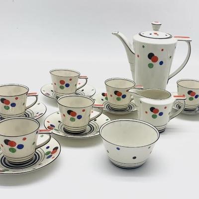 Victoria Czechoslovakia Art Deco tea set, super cool !