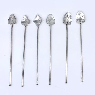 Sterling silver suit of cards ice tea spoons