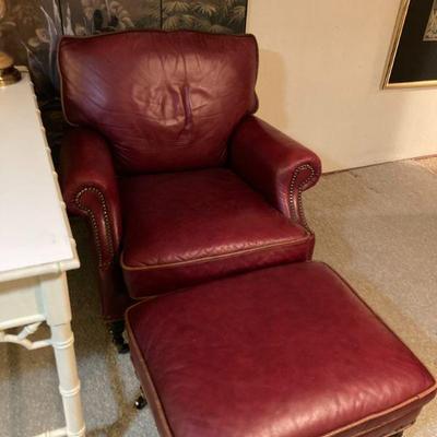 McKinley leather chair and ottoman
