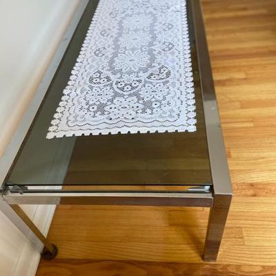 Glass/metal coffee table