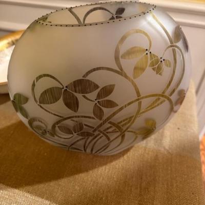 Lovely frosted glass vase