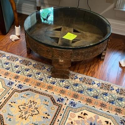 Grinding wheel made into a coffee table