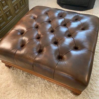 large Leather ottoman
