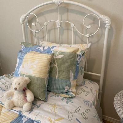 White Wrought Iron Twin Bed
