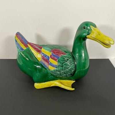 Chinese Export Hand Painted Duck (early 20th C)