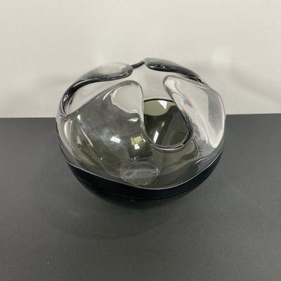 Mid Century  Smoked Glass vase