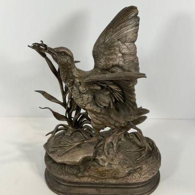 After Jules Moigniez (1835-1894) Bronze Bird Sculpture
