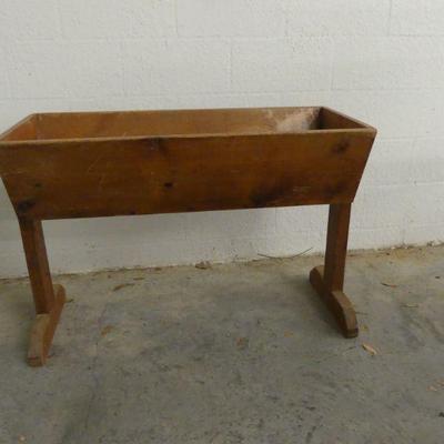 Antique Wooden Trough/Planter From a 19th Century Textile Mill - 40" x 17" x 28"