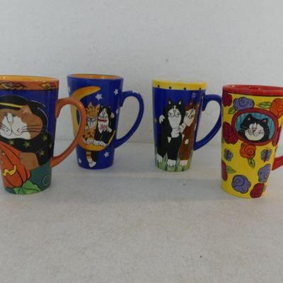 "Catzilla" by Henriksen Imports/Candace Reiter Set of 4 Tall Mugs - 4 Different Images