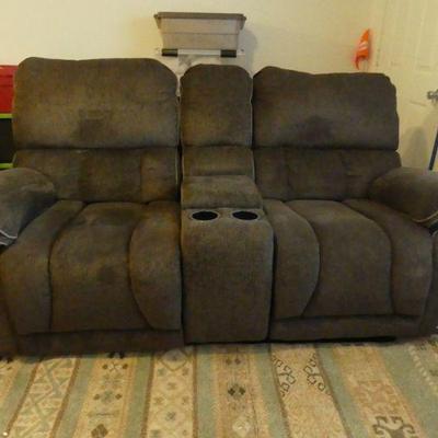 Lane Furniture Rocker/Recliner Loveseat with Console