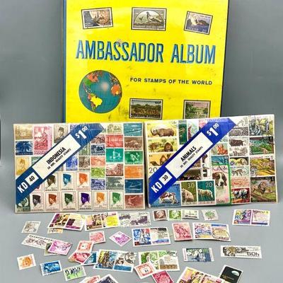 Loose Stamps Ambassador Album & (2) Sealed Packs Mystery Lot
