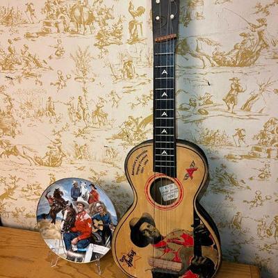 Gene Autry Commemorative Plate & Guitar
