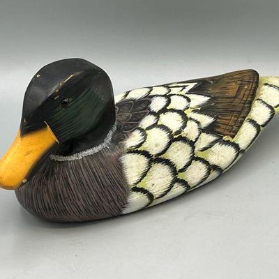 Wooden Mallard Sculpture Duck Decoy