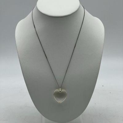 Sterling Silver Necklace With Heart Pendant
