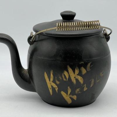 Vintage 1960â€™s McCoy Kookie Kettle Teapot Cookie Jar

