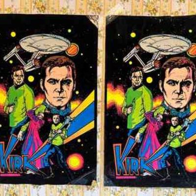 (2) 1975 Feret Kirk Black Light Posters
Star Trek