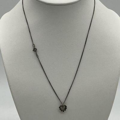 Sterling Silver Necklace With Heart Pendant
