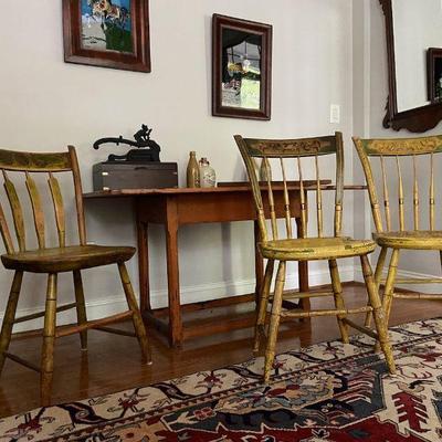 1800's Stephen Kilburn signed chairs