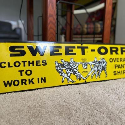 Vintage Sweet-Orr Clothing Porcelain Sign