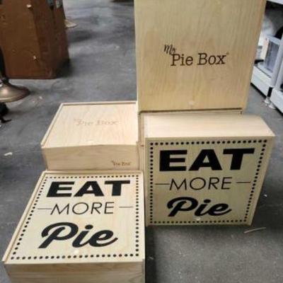 #2680 â€¢ My Pie Box and Eat More Pie Wooden Boxes