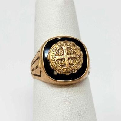 #804 â€¢ 10k Gold & Black Onyx Class Ring, 5g
