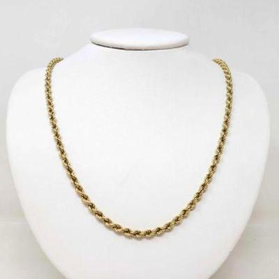 #716 â€¢ 14k Gold Rope Chain, 13g