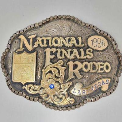 #924 • Sterling Silver 1996 NFR Belt Buckle

