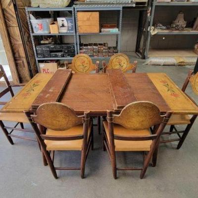 #2106 â€¢ Hand Painted Del Ray Dining Set