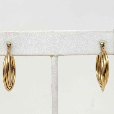 #728 â€¢ 14k Gold Hoop Earrings, 2g